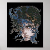 アニメマンガモチーフ青い目アートアニメ ポスター (正面)