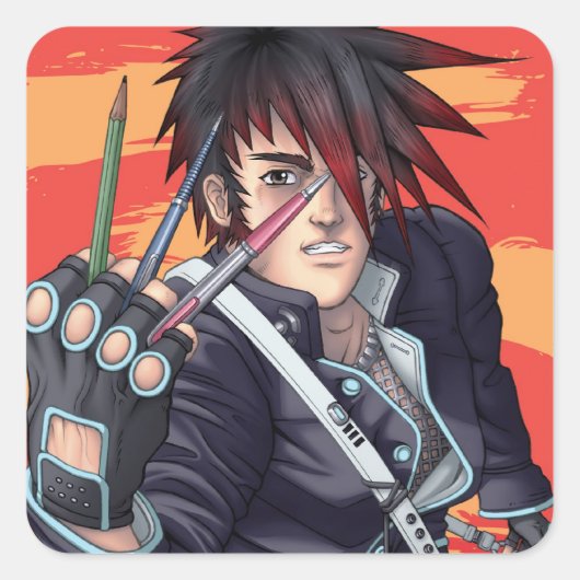 アニメマンガ作家 スクエアシール (正面)