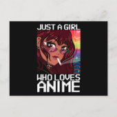 アニメマンガ喫煙たばこの女の子だけ ポストカード (正面)