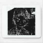 アニメマンガ日常ブラックプロジェクト マウスパッド (正面)