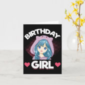 アニメマンガ誕生日ガール誕生日 カード (黄色い花)