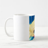 アニメマンガ金髪の緑の目をした少女ハート コーヒーマグカップ (左)