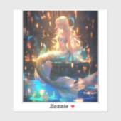 アニメマーメイドガールファンタジーアート シール (シート)