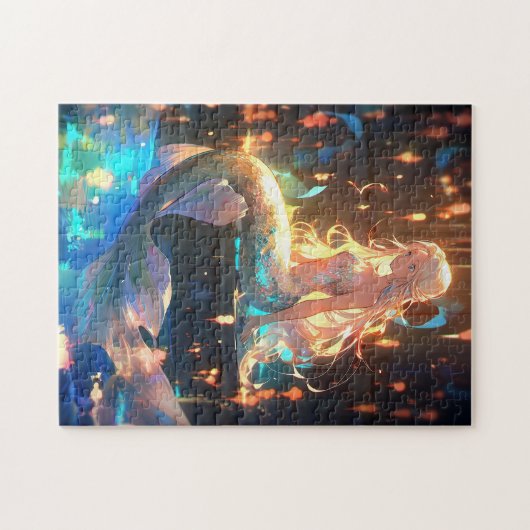 アニメマーメイドガールファンタジーアート ジグソーパズル (横)