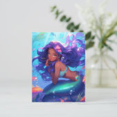 アニメマーメイドガールファンタジーアート ポストカード (スタンド正面)