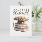 アニメミニマルスタイル卒業挨拶カード (スタンド正面)