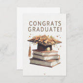 アニメミニマルスタイル卒業挨拶カード (正面/裏面)