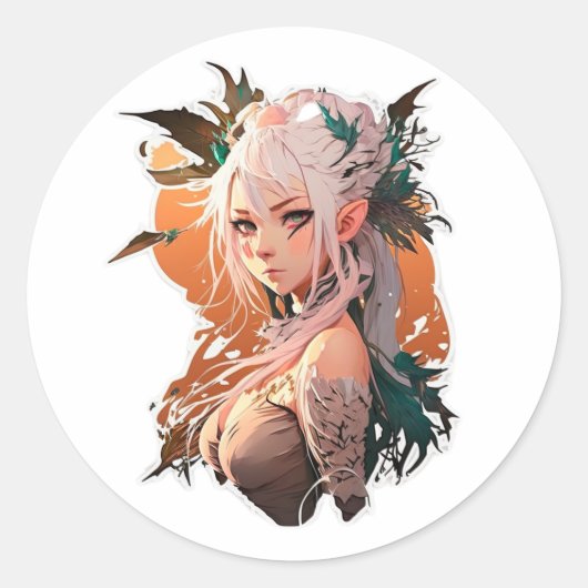 アニメミロコアートスティーカー ラウンドシール (正面)