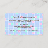 アニメメイドのハウスクリーニングサービス タイル張りの家 名刺 (裏面)