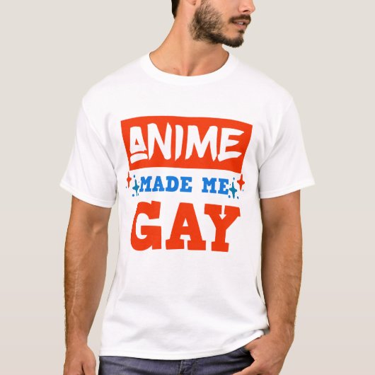 アニメメイドゲイLGBTQオタクマンガ恋人 Tシャツ (正面)