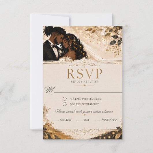 アニメモダン結婚式 RSVP 同封カード (正面)