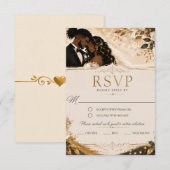 アニメモダン結婚式 RSVP 同封カード (正面/裏面)