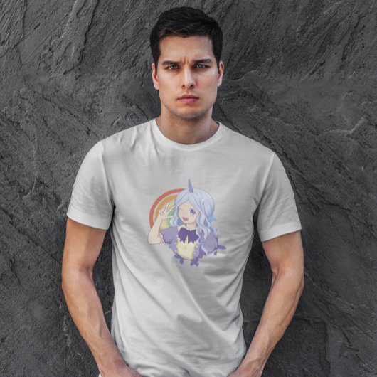 アニメユニコーン少女 Tシャツ