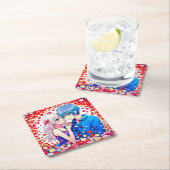 アニメユニークカップル結婚ズ スクエアペーパーコースター (インサイチュ)