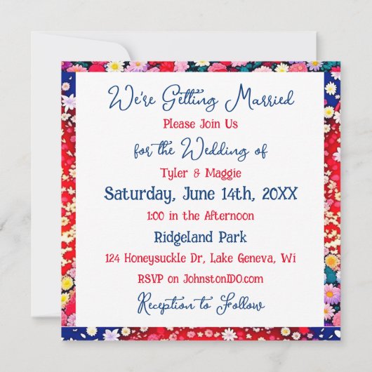 アニメユニークカップル結婚ズ 招待状 (裏面)