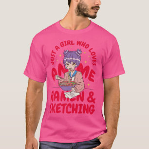 アニメラーメンとスケッチが大好きな女の子507 Tシャツ