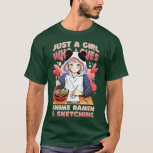 アニメラーメンとスケッチが大好きな女の子611 Tシャツ