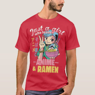 アニメラーメンやスケッチJaが大好きな女の子 Tシャツ