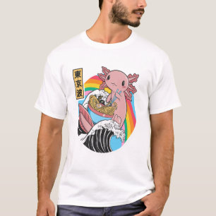 アニメラーメンや串が大好きなアニメアクソロトル和風 Tシャツ