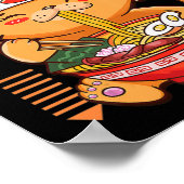 アニメラーメンや串地が大好きなアニメガール和風 ポスター (角)