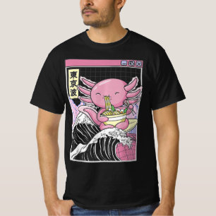 アニメラーメンや串地が大好きなアニメガール和風 Tシャツ