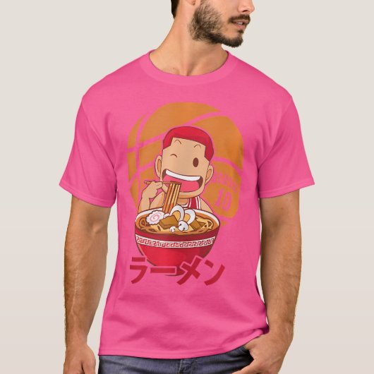 アニメラーメンバスケ Tシャツ (正面)