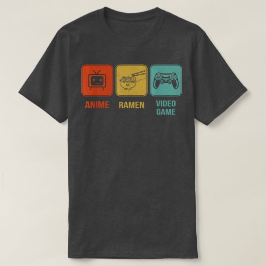 アニメラーメンビデオゲーム大宅ゲーマー Tシャツ (デザイン正面)