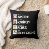 アニメラーメンボバ日本のスケッチマンガミルクティー クッション (ブランケット)