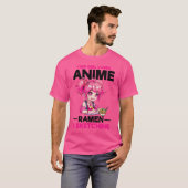 アニメラーメン写生大宅日本マンガ Tシャツ (正面フル)
