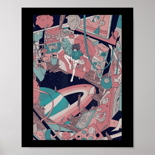 アニメレトロ90sロフィガールエステティック日本のオタク ポスター (正面)