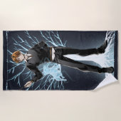 アニメロン・ウェイズリーのジャック・ラッセル・テリアパトロウス ビーチタオル (正面)