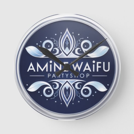 アニメワイフパーティショップ ラウンド壁時計 (正面)