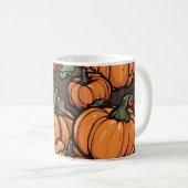 アニメーションかわいいカボチャのミニマル秋ハロウィーン コーヒーマグカップ (正面右)