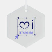 アニメーションが大好き ガラスオーナメント (裏面)