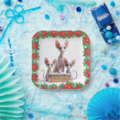 アニメーションのクリスマススフィンクス ペーパープレート (パーティー)