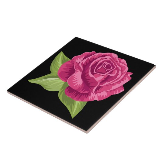 アニメーションのピンクローズ タイル (側面)