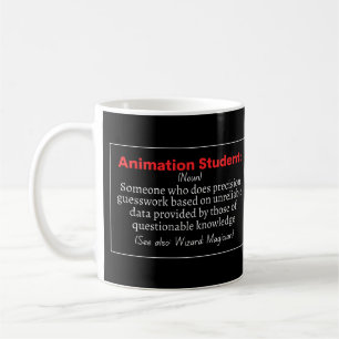 アニメーションの学生おもしろい定義 コーヒーマグカップ