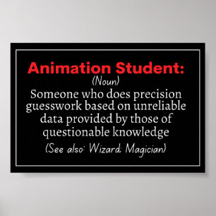 アニメーションの学生おもしろい定義 ポスター