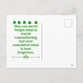 アニメーションの聖パトリックの日歯 シーズンポストカード (裏面)