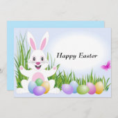 アニメーションイースターバニーカスタム招待状 招待状 (正面/裏面)