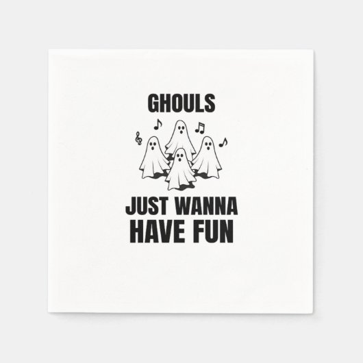 アニメーションソング - 「ゴーストも楽しく過ごしたい」 スタンダードカクテルナプキン (正面)