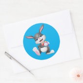 アニメーションハッピーイースターバニー ラウンドシール (封筒)