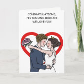 アニメーションプリンセス結婚式の日おめでとう カード (正面)