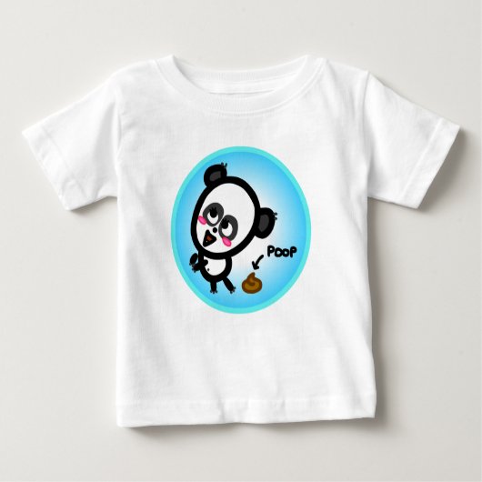 アニメーションベビー – パンダウンチ。 ベビーTシャツ (正面)