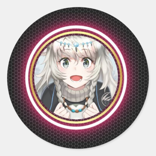 アニメーションロゴデザイン ラウンドシール (正面)