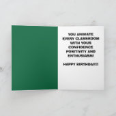 アニメーション先生誕生日カード カード (内部)