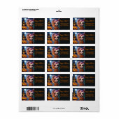 アニメーション女の子、幽霊のよく出る家、カボチャ ラベル (フルシート)