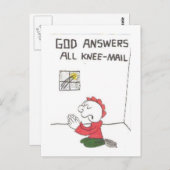 アニメーション教会おもしろいことわざのはがき ポストカード (正面/裏面)