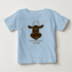 アニメーション牛とグラフィックス ベビーTシャツ