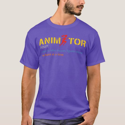 アニメーション アニメーター 動く引きこもり少年 Tシャツ (正面)